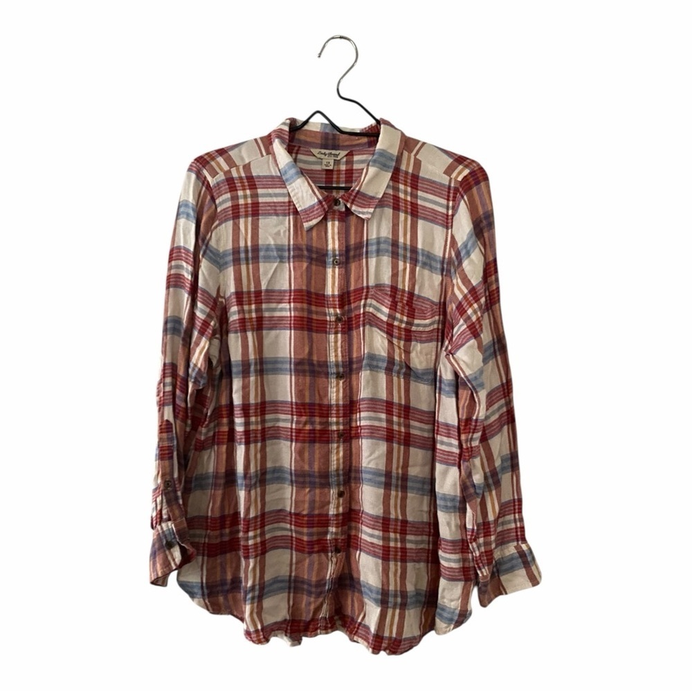 Lucky Brand Plaid Button Up Shirt Women’s Plus Size 1X